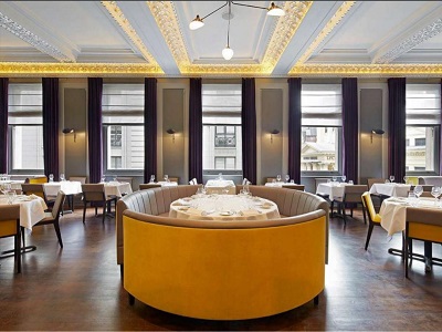  Nội thất nhà hàng phong cách hiện đại tông vàng tinh tế