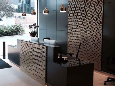  Quầy lễ tân chữ I tinh tế cho khách sạn Botique