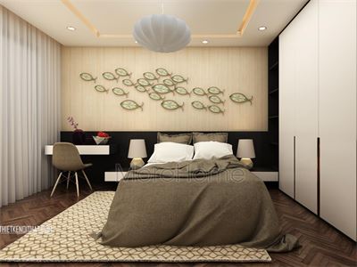 Phòng ngủ khách sạn 3 sao phong cách hiện đại 