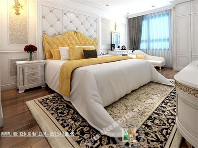 Phòng ngủ khách sạn 5 sao tân cổ điển