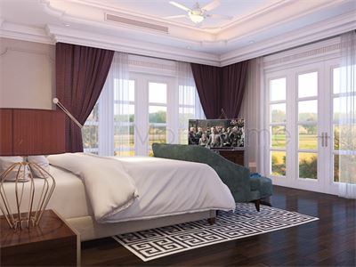 Thiết kế phòng ngủ 5 sao phong cách hoàng gia