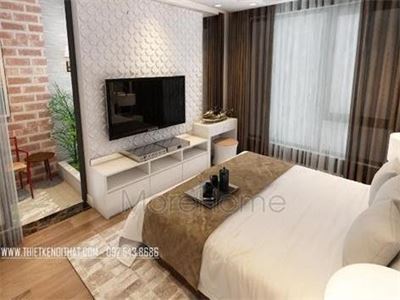 Mẫu thiết kế nội thất phòng ngủ khách sạn hiện đại kết hợp cổ điển tại Hà Nội