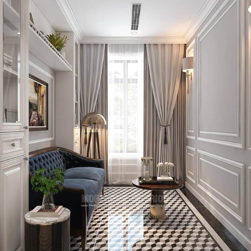 Đèn cây trang trí đẹp, độc đáo cho phòng đọc sách. Thiết kế nội thất