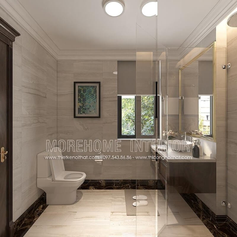 Thiết kế nội thất phòng tắm biệt thự sang trọng, hiện đại Thiết kế phòng tắm