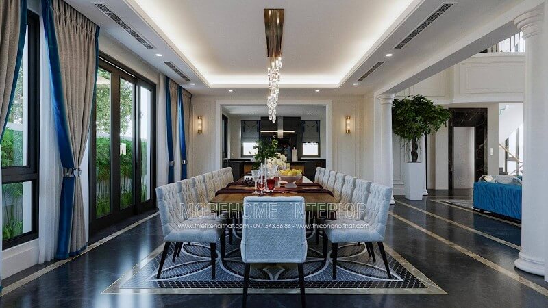 Thiết kế nội thất phòng ăn đẹp cho biệt thự cao cấp tại hải phòng Nội thất phòng ăn biệt thự