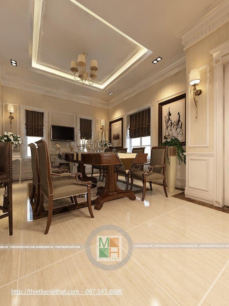 Nội thất phòng ăn biệt thự