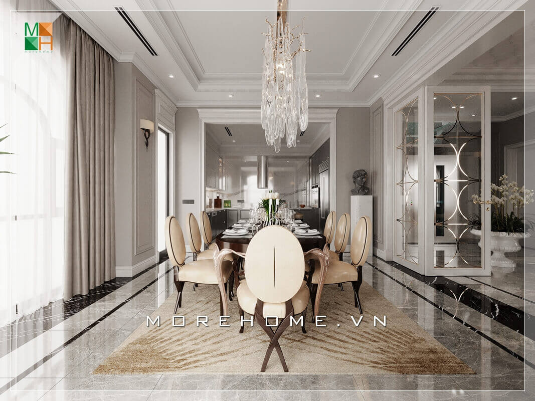 Nội thất phòng ăn biệt thự