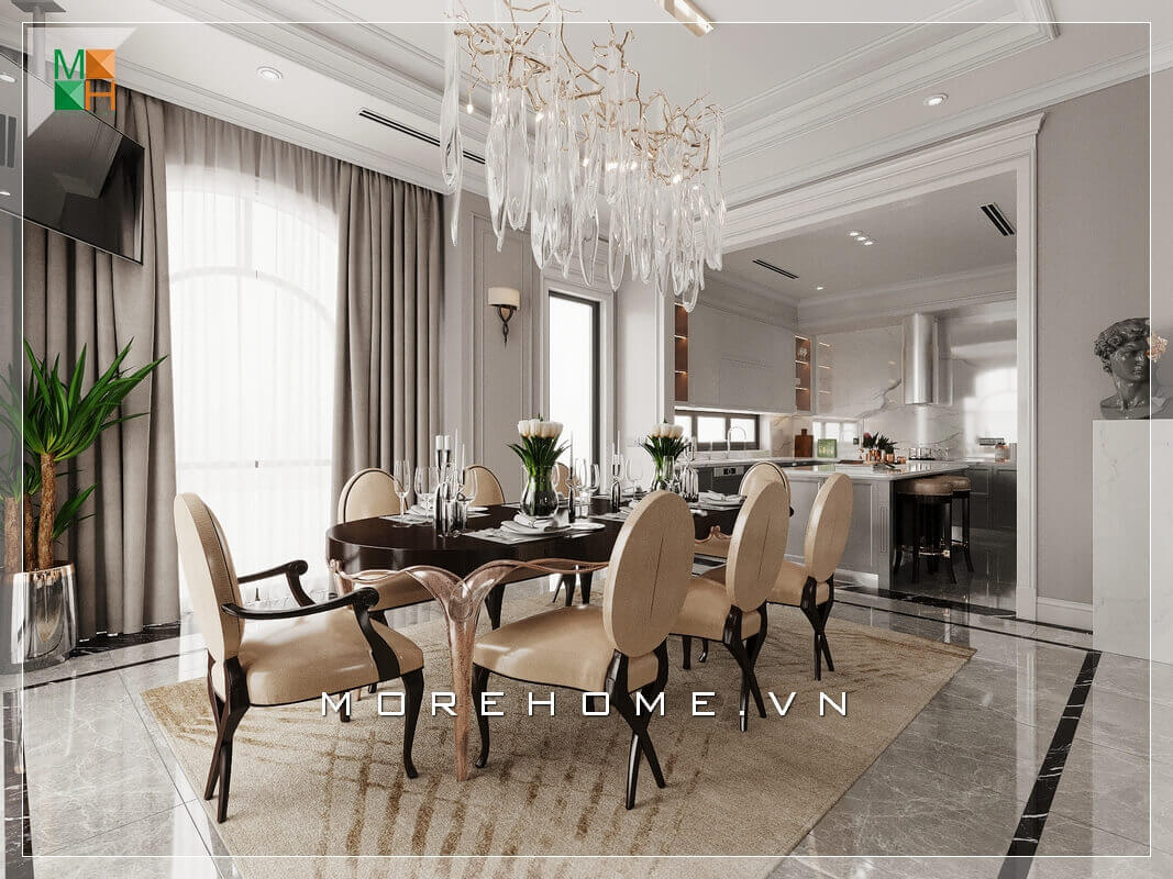 Nội thất phòng ăn biệt thự