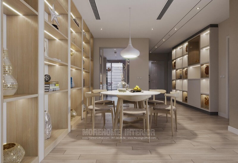 Thiết kế nội thất phòng ăn chung cư đơn giản Nội thất phòng ăn chung cư