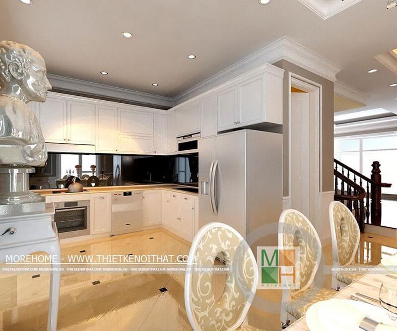 Thiết kế nội thất phòng bếp biệt thự