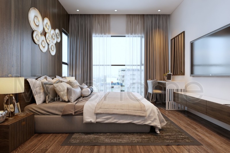 Thiết kế nội thất phòng ngủ khách sạn 3 sao Cầu Giấy